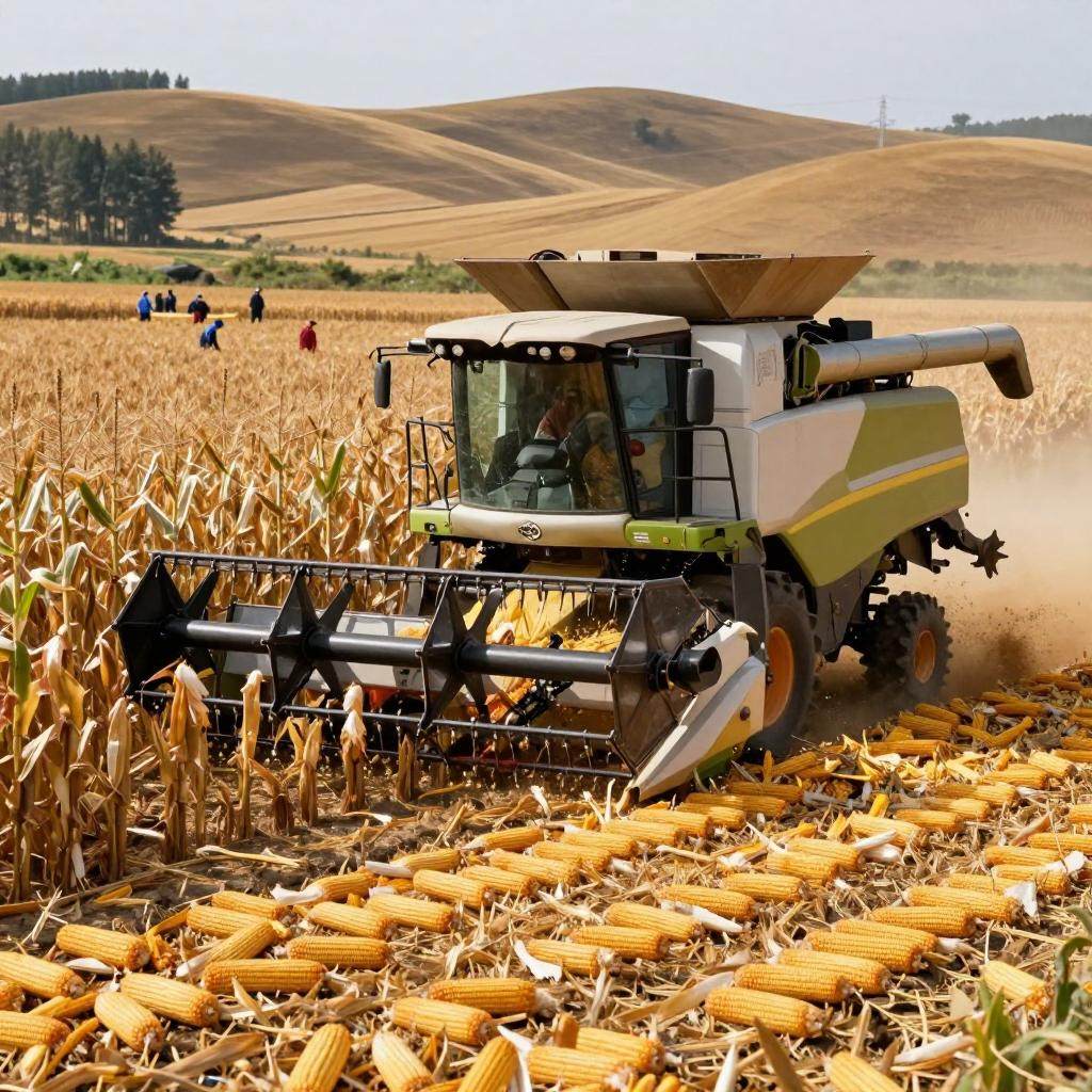 东北倒伏玉米机械化抢收重点任务部署