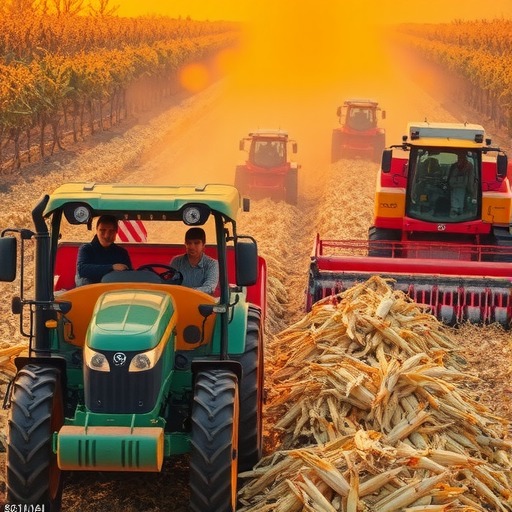 东北四省推进机械化抢收倒伏玉米措施