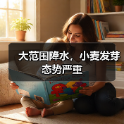 小麦收成遇季节性灾害 夏收进度受天气影响 大范围降水,小麦发芽态势严重(图1)