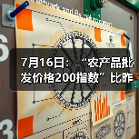 农产品价格波动分析:批发指数与市场变化 7月16日:“农产品批发价格200指数”比昨天上升0.14个点(图2)