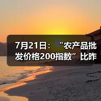 农产品价格指数小幅波动 多类商品价格涨跌互现 7月21日:“农产品批发价格200指数”比昨天上升0.19个点(图4)