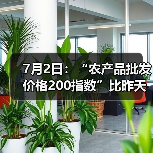 农产品价格指数回落 肉类蛋类波动显著 7月2日:“农产品批发价格200指数”比昨天下降0.27个点(图1)
