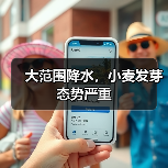 【强降雨导致小麦收成受损 农机作业迎挑战】 大范围降水,小麦发芽态势严重(图2)
