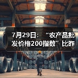 农产品价格指数回升,肉类水果蔬菜涨跌不一 7月29日:“农产品批发价格200指数”比昨天上升0.28个点(图4)