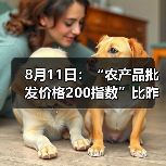 农产品批发价格波动:肉类蛋类稳中有变,蔬菜水产品涨跌分化 8月11日:“农产品批发价格200指数”比昨天下降0.25个点(图3)