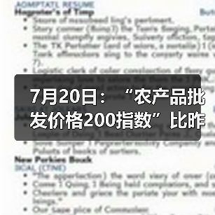 7月20日：“农产品批发价格200指数”比昨天上升0.33个点（图4）