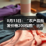 国内农产品价格指数微降 蔬菜水果肉类波动明显 8月13日:“农产品批发价格200指数”比昨天下降0.24个点(图1)