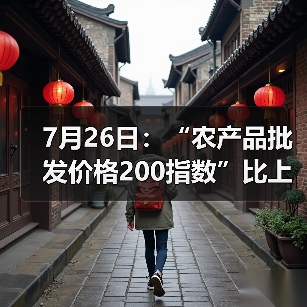 农产品价格指数稳中有升 肉类鸡蛋价格上扬 7月26日:“农产品批发价格200指数”比上周五上升0.67个点(图4)