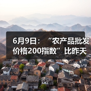 农产品价格波动监测:肉类蔬菜水产最新趋势分析 6月9日:“农产品批发价格200指数”比昨天下降0.24个点(图2)