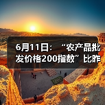 农产品批发价指数微调,肉类蔬菜价格波动显著 6月11日:“农产品批发价格200指数”比昨天下降0.12个点(图1)