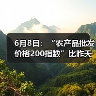 农产品价格波动监测:市场行情指数小幅调整 6月8日:“农产品批发价格200指数”比昨天下降0.02个点(图2)