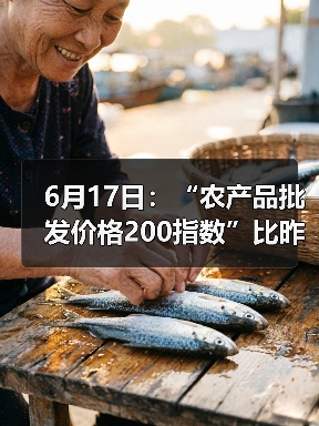 农产品价格指数下行,部分品类逆势上涨 6月17日:“农产品批发价格200指数”比昨天下降0.33个点(图4)