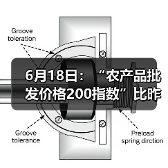 农产品价格波动情况显示肉类稳定蔬菜水果下调 6月18日:“农产品批发价格200指数”比昨天下降0.24个点(图1)