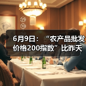 农产品价格波动监测:肉类与蔬菜行情分析 6月9日:“农产品批发价格200指数”比昨天下降0.24个点(图4)
