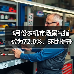 2021年3月中国农机市场景气指数回升至72%创新高 3月份农机市场景气指数为72.0%,环比提升18.7个百分点(图2)
