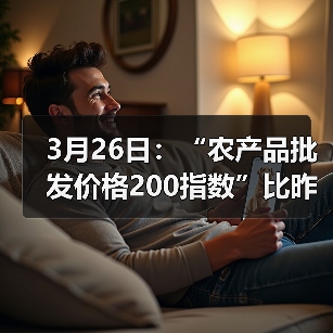 国内农产品价格波动:肉类蔬菜水产多品类涨跌分析 3月26日:“农产品批发价格200指数”比昨天下降0.08个点(图1)