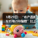 农产品价格指数回落 蔬菜水果肉类价格波动 3月29日:“农产品批发价格200指数”比上周五下降0.55个点(图3)