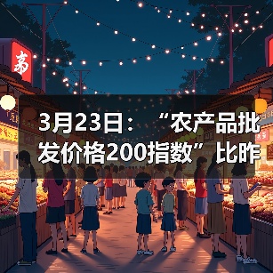 全国农产品价格今日波动:肉类蔬菜水果涨跌分析 3月23日:“农产品批发价格200指数”比昨天下降0.07个点(图2)