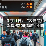 国内农产品价格波动情况:重点品种涨跌分析 3月11日:“农产品批发价格200指数”比昨天下降0.22个点(图2)