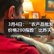 农产品价格总体下行 部分品类出现上涨 3月4日:“农产品批发价格200指数”比昨天下降0.25个点(图3)