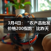 农产品价格总体下行 部分品类出现上涨 3月4日:“农产品批发价格200指数”比昨天下降0.25个点(图4)