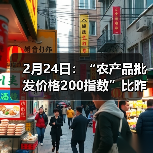 农产品价格波动:猪肉下降1.4% 鸡蛋跌0.8% 2月24日:“农产品批发价格200指数”比昨天下降0.87个点(图1)