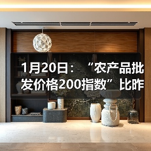 农产品价格波动监测:市场行情分析 1月20日:“农产品批发价格200指数”比昨天上升0.05个点(图3)