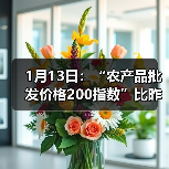 农产品价格指数上涨,肉类蔬菜价格波动明显 1月13日:“农产品批发价格200指数”比昨天上升0.70个点(图3)