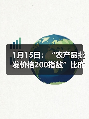 农产品价格指数波动,肉类与蔬菜价格涨跌不一 1月15日:“农产品批发价格200指数”比昨天上升0.40个点(图1)