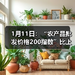1月11日：“农产品批发价格200指数”比上周五上升1.59个点（图1）