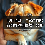 农产品价格波动分析:肉类蔬菜水果行情变化 1月12日:“农产品批发价格200指数”比昨天上升0.70个点(图1)