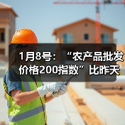 农产品价格指数上涨,肉类蔬菜水果价格涨跌分化 1月8号:“农产品批发价格200指数”比昨天上升0.58个点(图1)