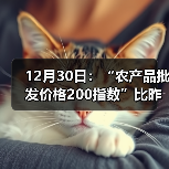 12月30日：“农产品批发价格200指数”比昨天上升0.77个点（图1）