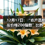 12月17日:“农产品批发价格200指数”比昨天上涨0.37个点 12月17日:“农产品批发价格200指数”比昨天上涨0.37个点(图1)