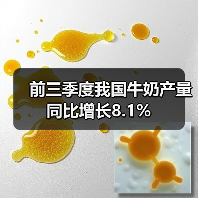前三季度我国牛奶产量同比增长8.1% 前三季度我国牛奶产量同比增长8.1%(图3)
