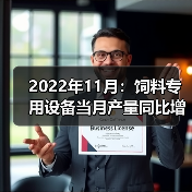 饲料生产专用设备产量增长趋势及数据分析 2022年11月:饲料专用设备当月产量同比增长6.8%(图4)