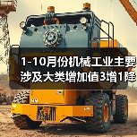 1-10月份机械工业主要涉及大类增加值3增1降（图1）