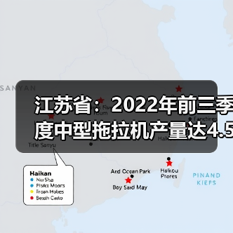 江苏省：2022年前三季度中型拖拉机产量达4.52万台（图2）