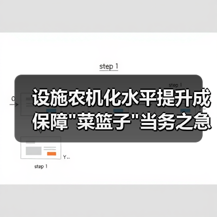 设施农机化水平提升成保障"菜篮子"当务之急 设施农机化水平提升成保障