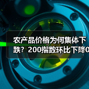 农产品价格为何集体下跌?200指数环比下降0.14点 农产品价格为何集体下跌?200指数环比下降0.14点(图1)