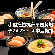 小型拖拉机产量逆势增长24.2%：大中型拖拉机降幅明显（图2）