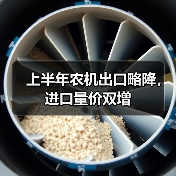 上半年农机出口略降，进口量价双增（图1）