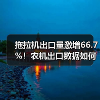 拖拉机出口量激增66.7%！农机出口数据如何？（图1）