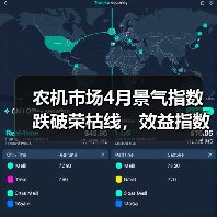 农机市场4月景气指数跌破荣枯线，效益指数降幅创近年新高（图3）