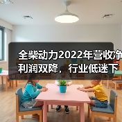 全柴动力2022年营收净利润双降，行业低迷下的应对策略（图1）