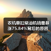 农机单缸柴油机销量暴涨75.84%背后的原因是什么？（图1）